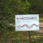 Signage at Weasel World