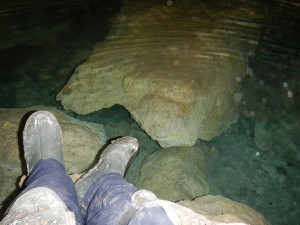 crystal clear water in Catacombs
