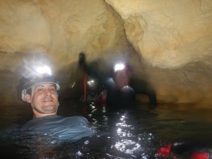 David floating through Catacombs