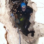 Danny Brinton diving in Deathtrap Cave