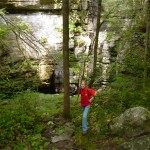 Caitlyn in the Waterworks sinkhole