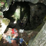 Adam and mudpuppy at the entrance to The Levels