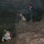 Bill Walker, Hayley Grasty, and Susan in Sharps Cave