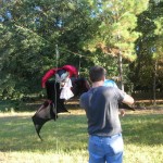 Setting up the hayride suprize