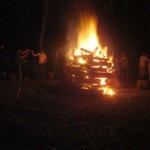 The fire