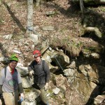 Adam Scherer and Bill Walker at the entrance to Gourdneck