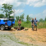 Getting ready to go to Haggard Cave. We never found it and got completely covered in ticks.