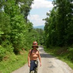 Adam Scherer walking to Haggard Cave (which we never found.)