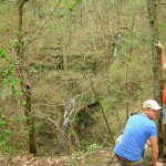 Adam Scherer and Bill Walker rigging Neversink Pit