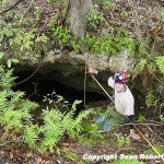 Adam Scherer helping survey