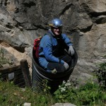 Brian Williams in the culvert entrance