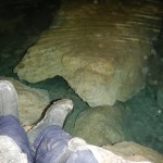 crystal clear water in Catacombs